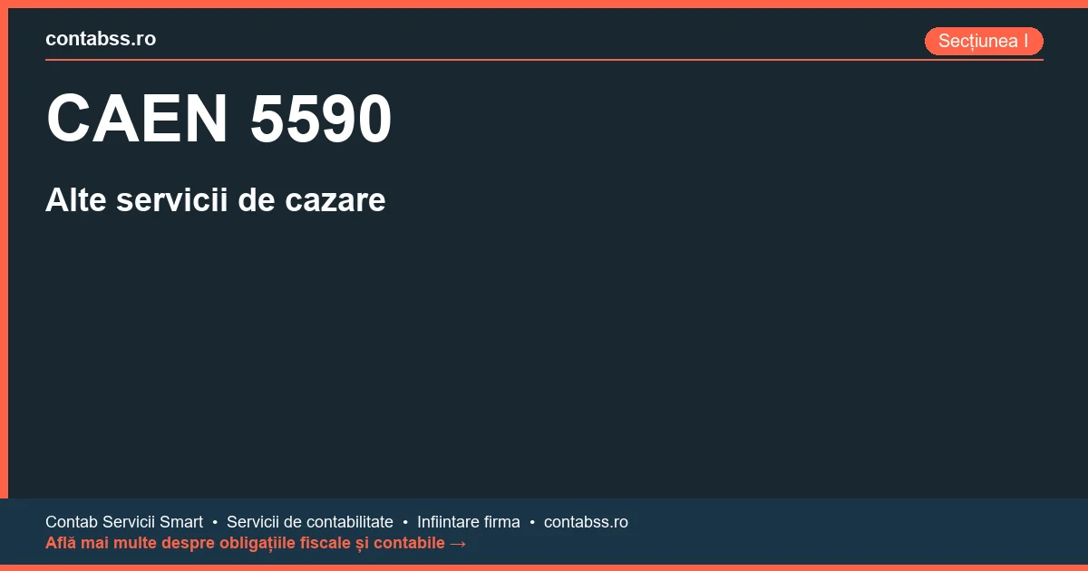 Cod CAEN 5590 - Alte servicii de cazare