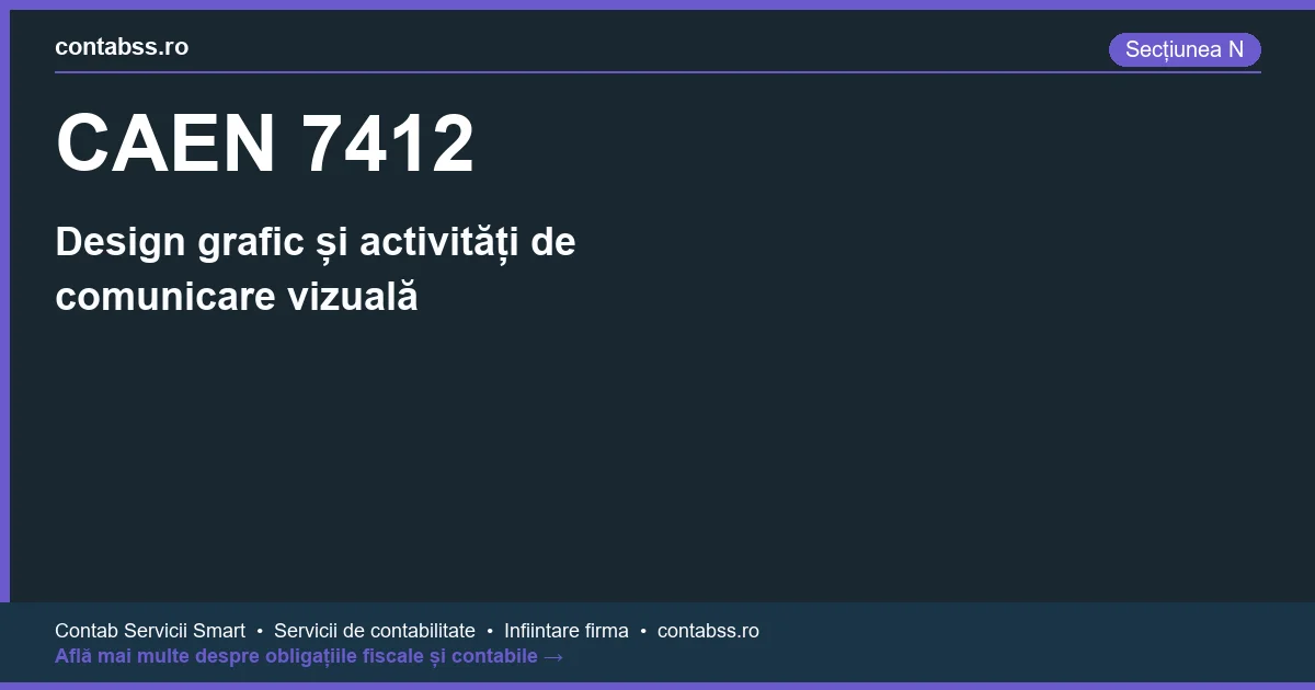 Cod CAEN 7412 - Design grafic și activități de comunicare vizuală