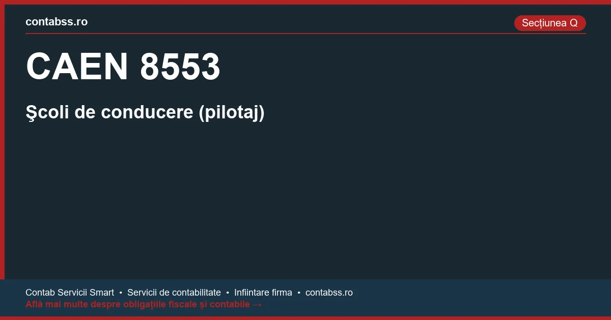 Cod CAEN 8553 - Şcoli de conducere (pilotaj)
