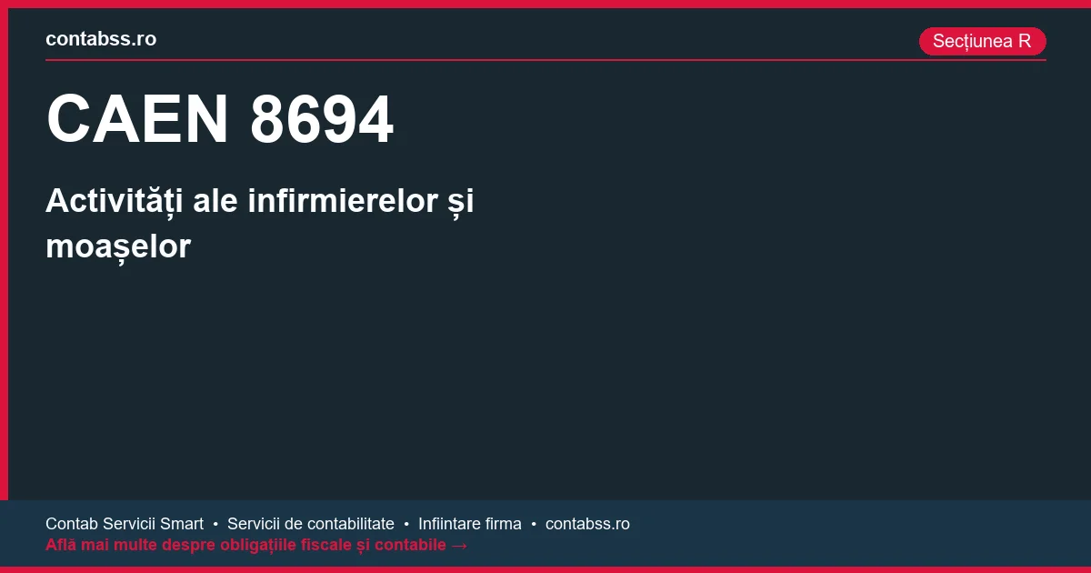 Cod CAEN 8694 - Activități ale infirmierelor și moașelor