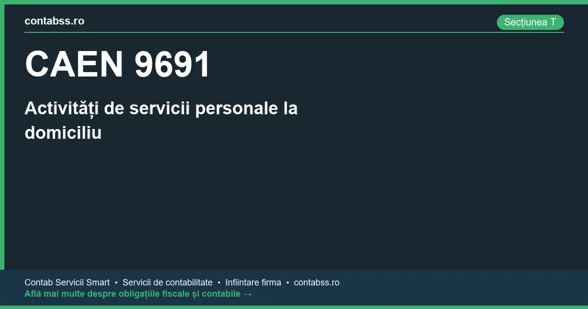 Cod CAEN 9691 - Activități de servicii personale la domiciliu