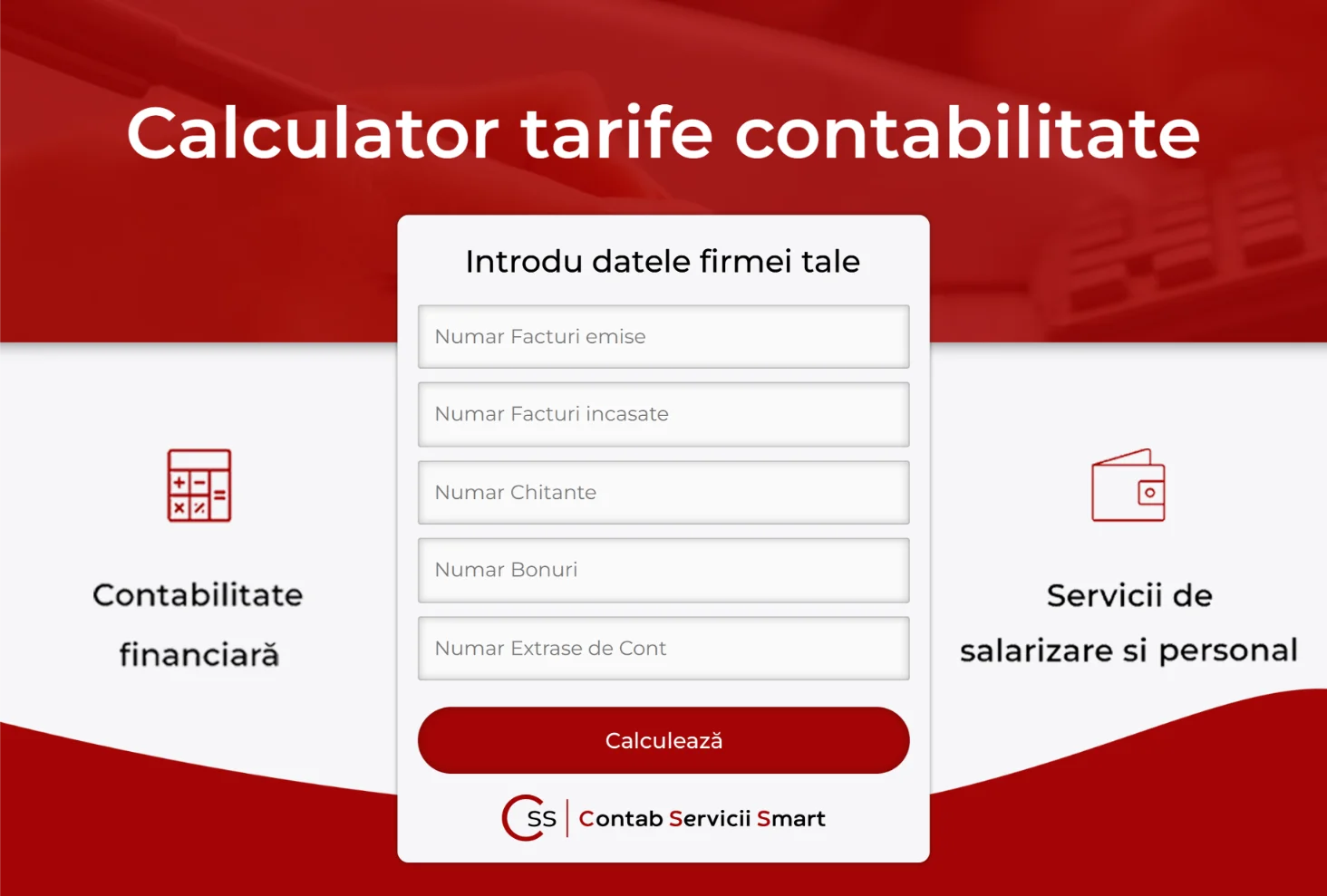 Calculator tarife contabilitate - Preturi Servicii Contabile